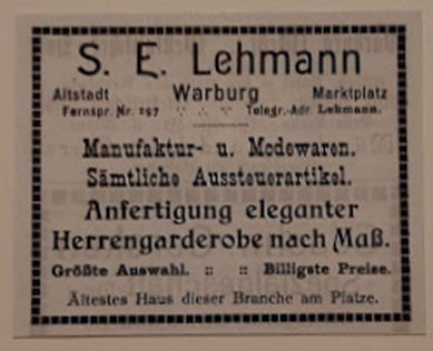 Werbung der Firma Lehmann